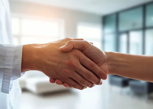 Рукопожатие врача и пациента